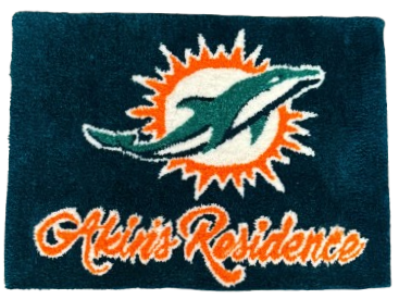 Miami Dolphin customized Rug